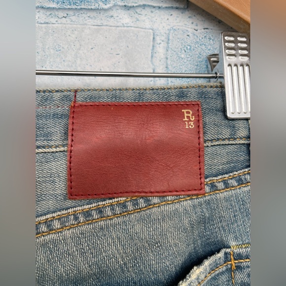 R13 Distressed Washed Paint Splatter jeans size 27 - Picture 11 of 16